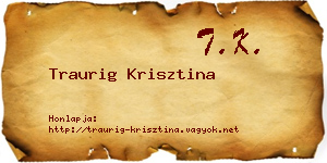 Traurig Krisztina névjegykártya